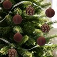 thumbnail image 6 of Christmas Decorations 6 PCS Flocked Christmas Balls Ornaments Set Multiple Styles Of Christmas Tree Decorations, 6 of 8