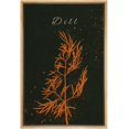 thumbnail image 4 of IDEA4WALL Framed Canvas Print Wall Art Orange & Black Dill Silhouette with Paint Specks Floral Plants Illustrations Minimalism Rustic Wall Decor for Living Room, Bedroom, Office - 24"x36" Natural, 4 of 5