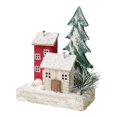 thumbnail image 2 of Casita navideña en un pequeño pueblo nevado, decoración de escritorio, ideal para regalar. Estilo C, 2 of 9