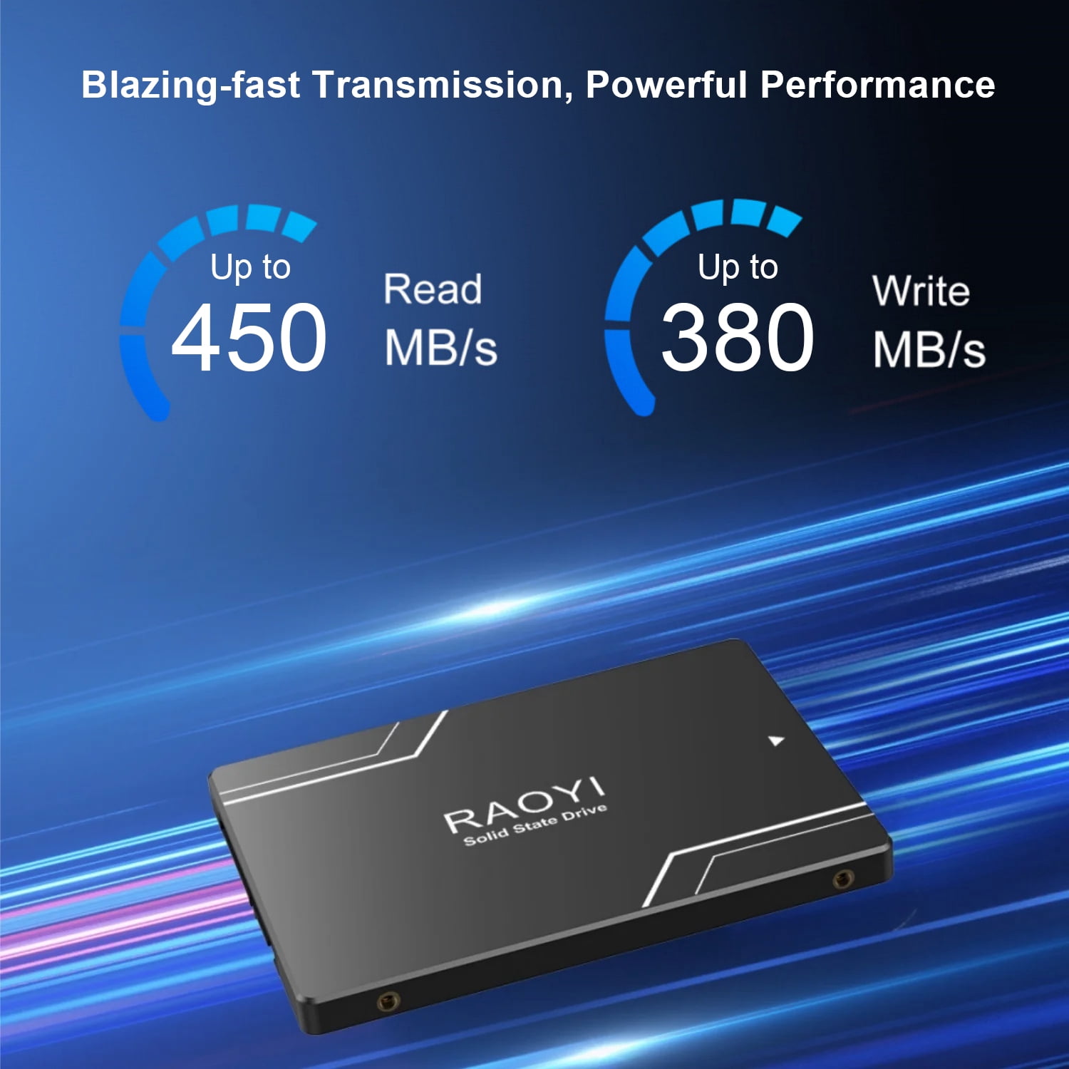 RAOYI 128GB SATA III SSD 2.5" Internal Hard Drives,Up to 450MB/s,with 3D NAND, for Laptop & Desktop PC Upgrade