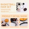 thumbnail image 4 of Basketball Headband 2PCS Silk Basketball Hair Ties Scrunchies Sport Hair Accessories Set for Women Cheerleaders Party Decoration Supplies, 4 of 5