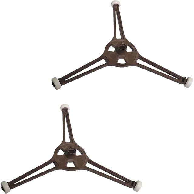 2 Pcs Support de Tourne-Disque Micro-Ondes, Support de Plateau en Verre, Anneau Rotatif Rouleau, Plateau Tournant en Plastique Roue Triple de Remplacement pour Support de Plaque Plate (Diamètre du Rouleau 14mm)