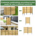thumbnail image 6 of Hassch 72.8"H x 38.5"W No Dig Cedar Wood Privacy Screen for Trash Can & Pool Equipment, Decorative Patio Privacy Screen, Outdoor Privacy Fence Panel, Air Conditioner Fence, Natural, 6 of 7
