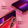 thumbnail image 4 of Crystal Clear Case for iPhone 14, [Not Yellowing] [Camera Protection] [Military Grade Drop Tested] Transparent Shockproof Protective Phone Case Soft Silicone Slim Cover, 6.1 inch, Red, 4 of 16