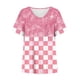thumbnail image 4 of Fiudx Tops para Mujer Blusa Estampada de Manga Corta con Cuello En V para Mujer Blusas Tipo Jersey, 4 of 4