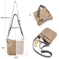 thumbnail image 3 of Bandoleras BOSTANTEN Trendy de piel vegana hobo marrón claro, 3 of 8
