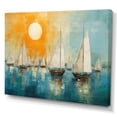thumbnail image 2 of Designart "Boat modern Coastline I" Boat Canvas Print, 2 of 5