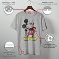 thumbnail image 3 of Men's Mickey & Friends Classic Mickey Distressed Graphic Tee Athletic Heather Medium, 3 of 9