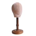 thumbnail image 2 of Cabeza de maniquí de terciopelo, soporte para peluca, cabezal de exhibición para tocados, peinado, pelucas, gorras, 43 cm, 2 of 9