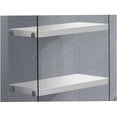 thumbnail image 2 of 5 Tier Glass and White Bookcase, Modern Display Shelf with Clear Tempered Glass, Freestanding Storage Organizer for Living Room, Office, Bedroom, 2 of 5