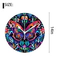 thumbnail image 2 of 14 Inch Wall Clock Battery Operated Silent Clock Decorative for Office, Kitchen, Outdoor, Living Room，Spring Butterfly Graceful, 2 of 4