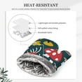 thumbnail image 5 of Disketp Cartoon Leaf Mushroom Red Oven Mitts And Potholders Bbq Gloves-Oven Mitts And Pot Holders With Recycled Infill Silicone Non-Slip Cooking Gloves For Cooking Baking Grilling, 5 of 9