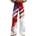 thumbnail image 2 of Roncen Women's Denim-Like Wide Leg Pants - Straight Cut Casual Trousers with Button Details & Pocket Design, 2 of 6