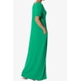 thumbnail image 6 of TheMogan Women's S~3X Soft Jersey Oversized V-Neck Short Sleeve Maxi Dress W Pocket, 6 of 6