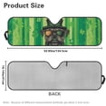 thumbnail image 3 of FUIALDOLG Saint Patrick Pug Car Windshield Sun Shade, Universal Car Sunshade for ORV Front Windshield, Blocks Heat and Sun Foldable 52.95x16.14 Inch, 3 of 7