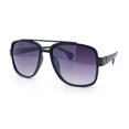 thumbnail image 4 of Mens Luxury Oversized Rectangular Designer Fashion Racer Plastic Sunglasses Matte Black - Smoke, 4 of 6