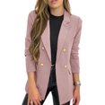 thumbnail image 1 of ORUYROP Women's Solid Color Casual Long Sleeve Lapel Button Blazer Jacket, 1 of 3