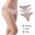 thumbnail image 1 of Paquete De 3 Panty Tangas Sexybox Para Mujer Mod. 16651 Talla Mediana SexyBox Tangas 16651, 1 of 8