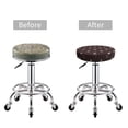 thumbnail image 5 of Fotbe Leopard Print Stool Covers Round,Waterproof Round Bar Stool Covers Bar Chair Covers Washable Stool Cushion Slipcover for 12-14 Inch Chair-12 inch, 5 of 7