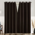 thumbnail image 6 of No. 918 Brandon 2-Piece Magnetic Closure Room Darkening  Grommet Top Curtain Panel, Chocolate Brown, 54.0”W x 63"L, 6 of 9