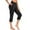 zb-Black, variant on PMVFHDE Women Solid Color Casual Capri Pants With Pockets Loose Fit Yoga Trousers For Sports Comfort Navy,XXXL