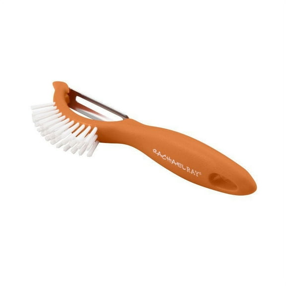 Rachael Ray Tools and Gadgets Vegetable Peeler and Brush in Orange