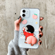 thumbnail image 5 of Funda para teléfono de 2 piezas, para iPhone 13 Funda tridimensional para teléfono móvil con descompresión creativa 3D Divertida y suave silicona para apretar Perrito Culo Alivio del estrés Relajarse, 5 of 5
