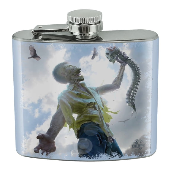 Zombie Undead Scraps Leftovers Dessert Stainless Steel 5oz Hip Drink Kidney Flask