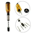 thumbnail image 4 of Push-Pull Ratchet Screwdriver, Semi-automatic Adjustment Spirals Ratchet Screwdriver with 5Pcs Replaceable Bit, 4 of 13