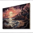 thumbnail image 2 of Designart "Blush Shoreline Craftsmanship" Coastal Beach Print on Natural Pine Wood, 2 of 5
