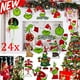 thumbnail image 2 of 24 Uds. Adornos de Feliz Navidad Grinch, etiquetas de regalo colgantes para puerta navideña, 2 of 8