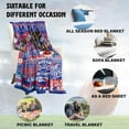 thumbnail image 4 of Football Throw Blanket Gifts, Football Lover Sports Blankets for Gift, Team Fans Style Travel Blanket Gifts 60"x50", 4 of 6