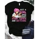 thumbnail image 2 of Anime & Letter Print Crew Neck T-Shirt, Casual Short Sleeve Top For Spring & Summer, Women's Clothing, 2 of 7