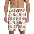 thumbnail image 3 of Lsque Strawberry Mens Sleep Pajama Shorts,Short Pajama Pants, Cotton Ultra-Soft Knit-3X-Large, 3 of 9