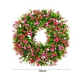 thumbnail image 2 of Flower Garland Easy Care Weather-resistant No Watering Not Wither Photo Prop Full Bloom Door Hanging Wreath Pendant Courtyard Decor-Pink White, 2 of 8