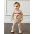 thumbnail image 5 of BemeyourBBs Baby Girl Christmas Romper Embroidery Ribbed Infant Winter Sweater, 5 of 9