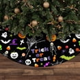 thumbnail image 2 of Falda de árbol de festival, diseño de calavera de calabaza fantasma, para vacaciones, Navidad, fiesta, decoración de patio, adornos de 36 pulgadas, 2 of 5