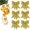 Gold, variant on Red Glitter Ribbon Bow Tie Christmas Tree Shiny Bow Glitter Twist Tie Bows Christmas Bow for Xmas Tree Party Wedding Birthday Festival Wreath Ornaments Gift Box Wrapping (24 Pcs, 5.5 inch)