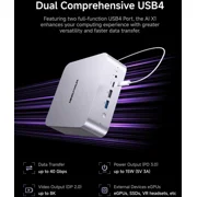 MINISFORUM X1-255 Mini PC AMD Ryzen 7 255 16GB RAM 512GB SSD Desktop Computer, HDMI2.1|DP2.0|2xUSB4 Output, 1x Oculink Port, 2.5G RJ45 Port/WiFi7/BT5.4