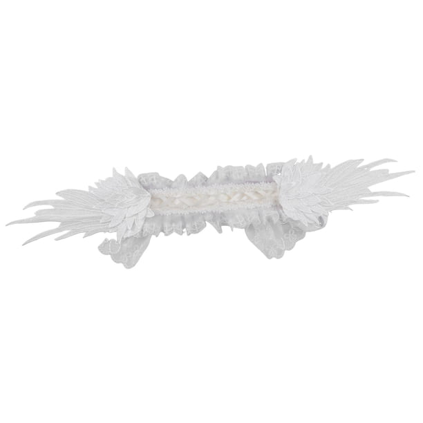 Diadema gótica estilo Lolita con encaje, 48 cm de largo. Elegante y versátil adorno para el cabello. Blanco