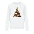 thumbnail image 6 of ShiShine Women's Christmas Sweatshirt Cute Books Tree Graphic Long Sleeve Holiday Shirts Casual Crew Neck Xmas Tops, 6 of 6