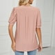 thumbnail image 4 of Camiseta con ojales para mujer,Blusa con ojales de manga corta abombada de verano para mujer Camisa con ojales de manga corta Meticulosamente diseñada, 4 of 5