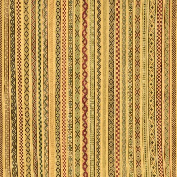 Ahgly Company Indoor Square Abstract Brown Modern Area Rugs, 7' Square