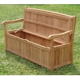thumbnail image 2 of WholesaleTeak Outdoor Patio Grade-A Teak Wood 5 Feet Bench with Storage Box- Devon Collection #WMBHDV5ST, 2 of 3