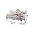 thumbnail image 2 of Melrose Traditional Sofa Made with Wood in silver, 2 of 4