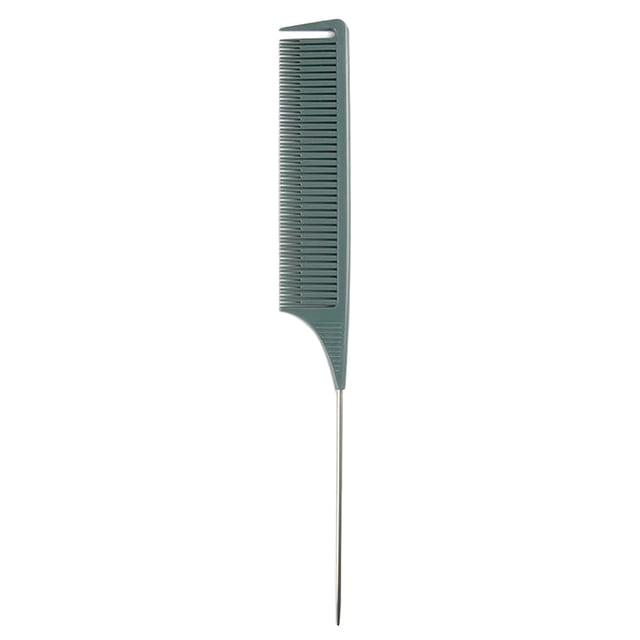 Peine de pelo para resaltar de dientes finos Colcomx Peine para el cabello con revestimiento de sección Gris