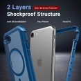 thumbnail image 2 of JJEAN-Magnetic for iPhone SE Case 3rd/2rd,iPhone 8/7 Case, [Compatible with MagSafe][Military Grade Drop Protection][Heavy Duty Protection][Non-Slip] 2-Layer Bumper Phone Case 4.7''-Deep Blue, 2 of 4