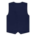thumbnail image 6 of Bainana Boys Formal Vest For Kids Solid Color Sleeveless V Neck Button Down Tops Elegant Casual Big Child Speech Performance Party Jacket Navy Size 11-12 Years, 6 of 6
