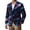 Blue, variant on Usa Flag Print Blazer for Men Patriotic 1776-2026 Slim Fit Suit Jacket Corduroy Fashion Coat Button Long Sleeve Clothes Blue XL