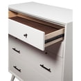 thumbnail image 3 of Flynn Mid Century Modern 4 Drawer Multifunction Chest with Pull Out Workstation Tray in White Finish, 3 of 5